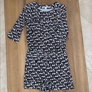 Animal Pattern Short Romper